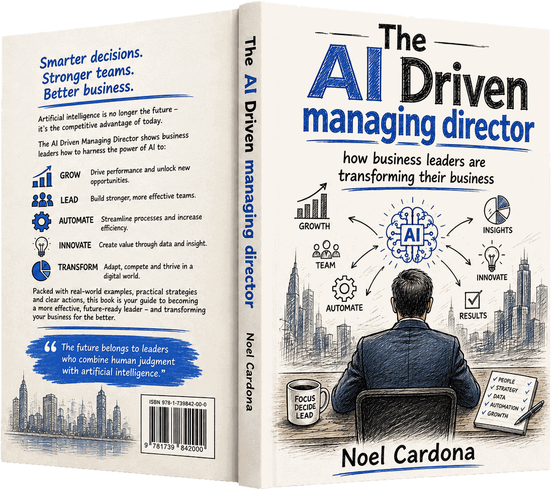 The AI Driven Managing Director by Noel Cardona &mdash; front and back cover